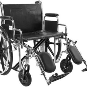 24" Bariatric Wheelchair, 450 lbs Capacity, Black