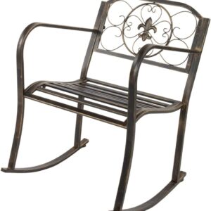 Vintage Metal Rocking Chair, Weather Resistant