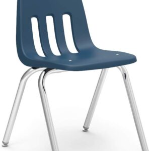 Virco 9016 School Chair, 16" Height, Navy, Set of 4