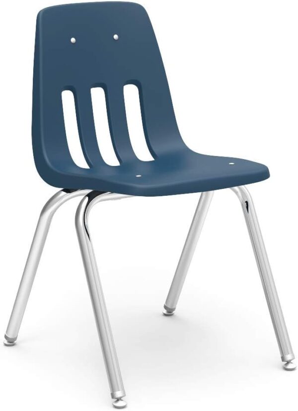 Virco 9016 School Chair, 16" Height, Navy, Set of 4