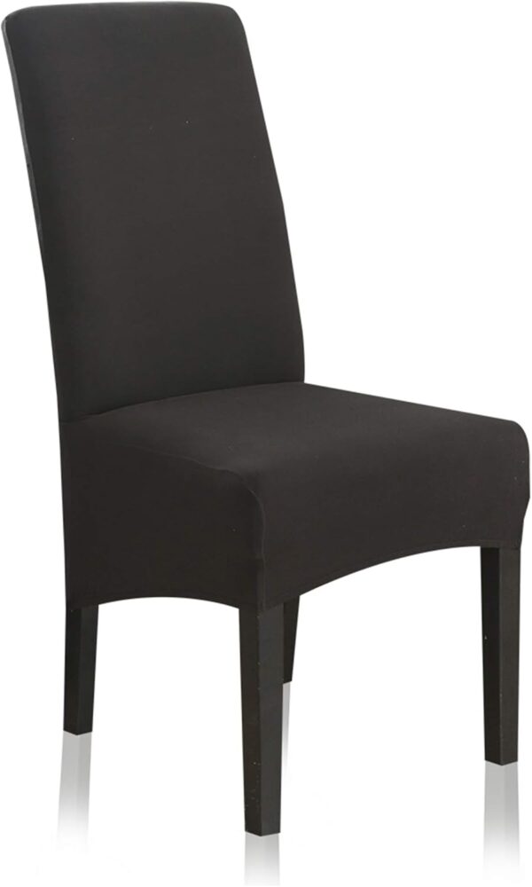 Stretch Dining Chair Slipcovers, Black, XL, Set of 4