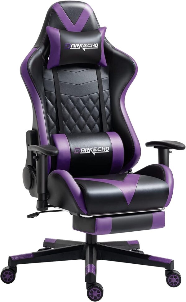 Darkecho Gaming Chair, Ergonomic Leather, Purple