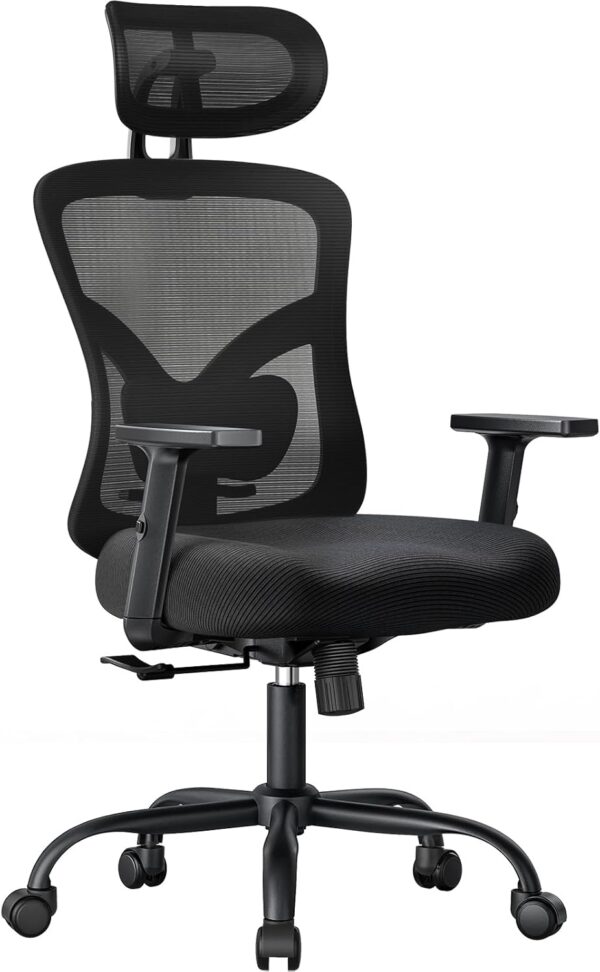 NOBLEWELL Ergonomic Office Chair, Lumbar Support, Black