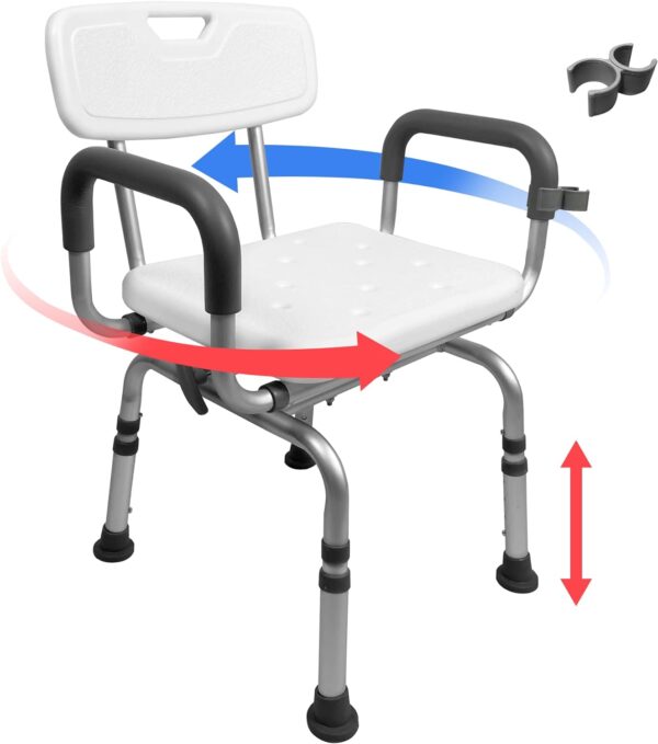 Swivel Shower Chair, Height Adjustable
