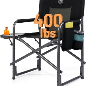 TIMBER RIDGE Oversized Camping Chair, 400lbs, Black