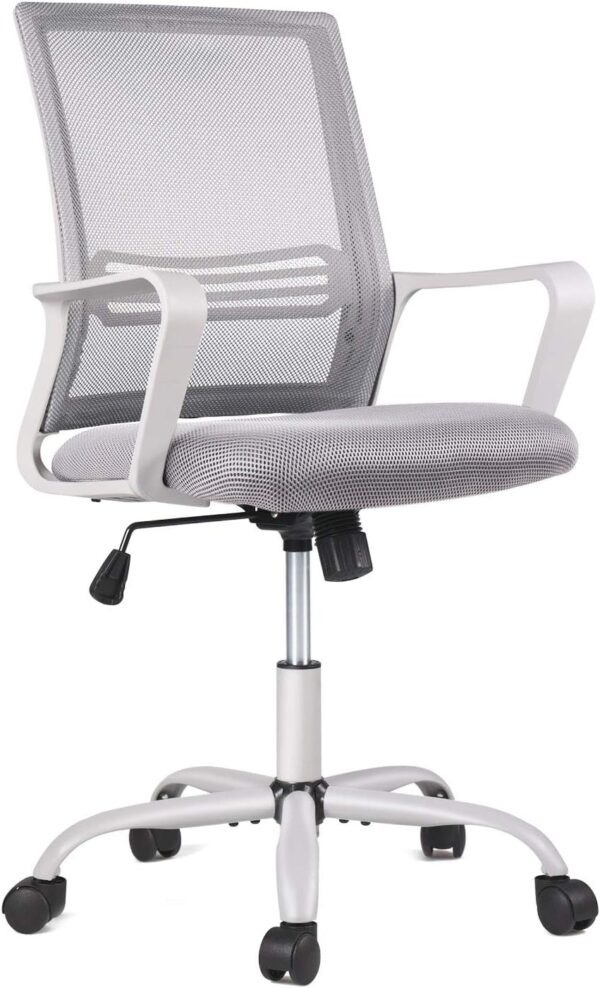 Ergonomic Mesh Office Chair, Grey, Lumbar Support, Swivel