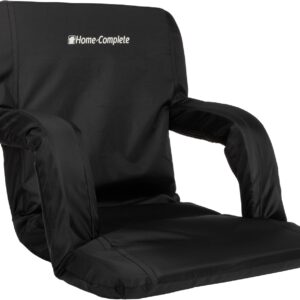Home-Complete Stadium Chair Cushion, Reclining, Black