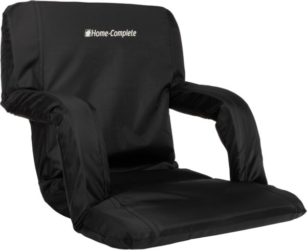 Home-Complete Stadium Chair Cushion, Reclining, Black