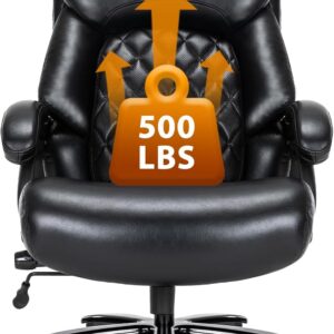 Big and Tall Office Chair, 500 lbs, Black