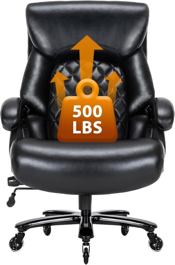 Big and Tall Office Chair, 500 lbs, Black