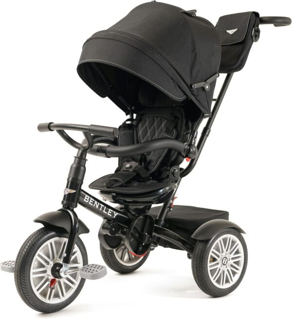 Bentley Kids Trike 6-in-1 - Luxury Toddler Bike, Onyx Black
