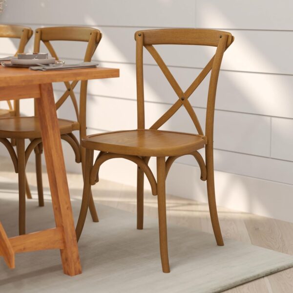 Merrick Lane Stackable Wooden Bistro Dining Chair