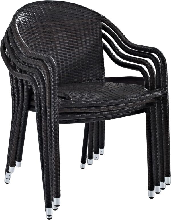 Crosley Palm Harbor Wicker Outdoor Chairs, Set of 4, Brown