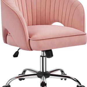 Yaheetech Pink Desk Chair - Cute Swivel Vanity Chair