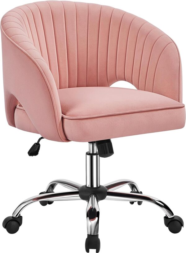 Yaheetech Pink Desk Chair - Cute Swivel Vanity Chair
